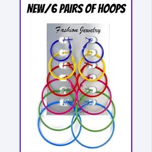 🔥6 PAIRS HOOP EARRINGS